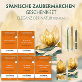 Spanische Zauberm&auml;rchen Geschenkset - 5 B&uuml;cher (mit Audio-Online) + Eleganz der Natur Schreibset Premium -  Cuentos