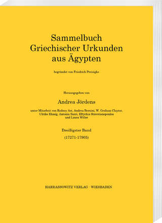 Sammelbuch griechischer Urkunden aus Ägypten. Dreißigster Band (17271–17905)