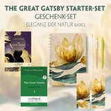 The Great Gatsby Starter-Paket Geschenkset 2 B&uuml;cher (mit Audio-Online) + Eleganz der Natur Schreibset Basics - F. Scott Fitzgerald