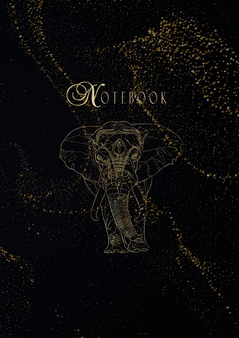 Elegant Notizbuch mit Tiermotiv &ndash; Elefant - Chris Bee ArtDesign