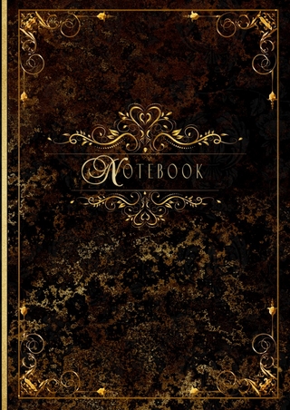 Besondere Premium Vintage Notizbücher / Premium A5 Blanko-Notizbuch im Vintage-Stil - Gold