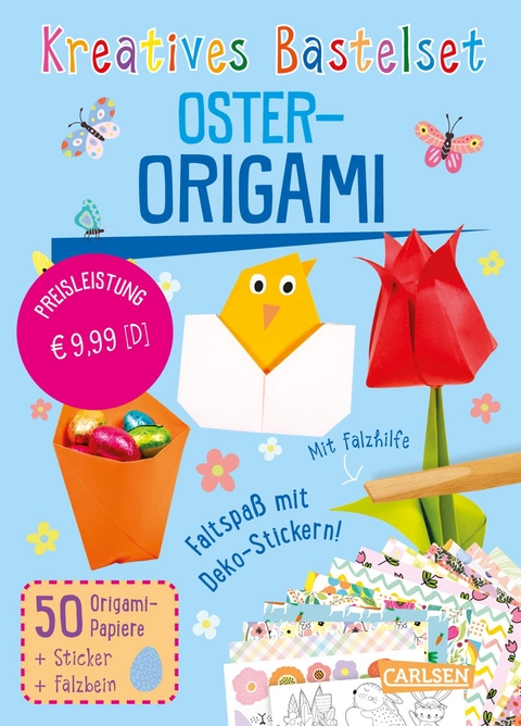 Bastelset f&uuml;r Kinder: Kreatives Bastelset: Oster-Origami - 