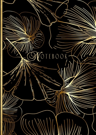 Elegantes, liniertes Notizbuch mit Blattmotiven