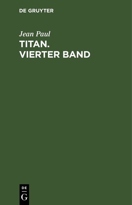 Titan. Vierter Band - Jean Paul