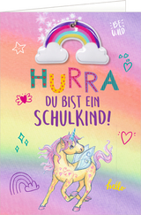 Gru&szlig;karte - Hurra, du bist ein Schulkind!