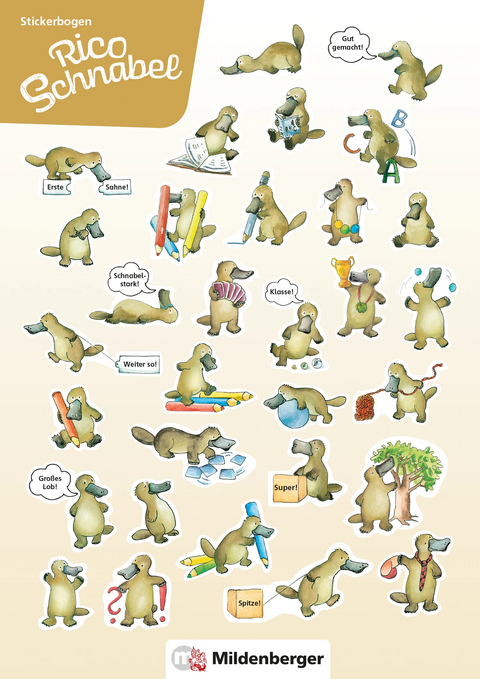 Rico Schnabel &ndash; Stickerbogen (VPE 5) - Stefanie Drecktrah, Mareike Hahn