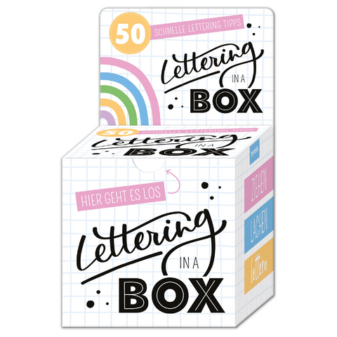 Lettering in a Box - 50 schnelle Letteringtipps - ziehen lachen lettern - Cornelia Landsch&uuml;tzer