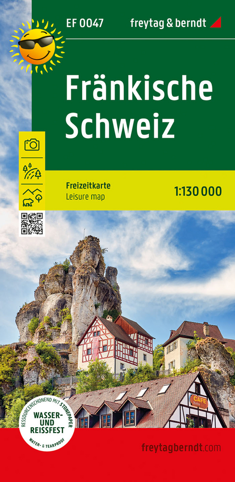 Fr&auml;nkische Schweiz, Freizeitkarte 1:130.000, freytag & berndt