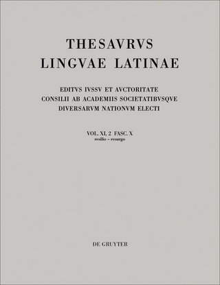 Thesaurus linguae Latinae. . / resilio – resurgo
