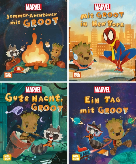 Nelson Mini-B&uuml;cher: 4er Marvel: Guardians of the Galaxy 1-4