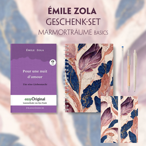 &Eacute;mile Zola Geschenkset (mit Audio-Online) + Marmortr&auml;ume Schreibset Basics - &Eacute;mile Zola