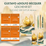 Gustavo Adolfo B&eacute;cquer Geschenkset - 4 B&uuml;cher (mit Audio-Online) + Eleganz der Natur Schreibset Premium - Gustavo Adolfo B&eacute;cquer