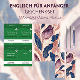 Englisch f&uuml;r Anf&auml;nger Geschenkset - 4 B&uuml;cher (mit Audio-Online) + Marmortr&auml;ume Schreibset Premium - L. Frank Baum, John Ruskin, Hector Hugh Munro (Saki)