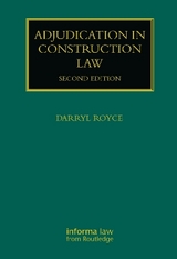 Adjudication in Construction Law - Royce, Darryl