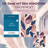 Die Dame mit dem H&uuml;ndchen Geschenkset (Buch mit Audio-Online) + Marmortr&auml;ume Schreibset Premium - Anton Pawlowitsch Tschechow