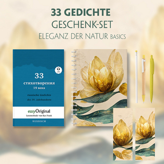 33 russische Gedichte Geschenkset (Buch mit Audio-Online) + Eleganz der Natur Schreibset Basics