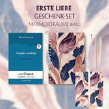 Erste Liebe Geschenkset (Hardcover mit Audio-Online) + Marmortr&auml;ume Schreibset Basics - Iwan Turgenew