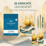 33 russische Gedichte Geschenkset (Buch mit Audio-Online) + Eleganz der Natur Schreibset Premium - Ilya Frank