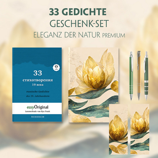33 russische Gedichte Geschenkset (Buch mit Audio-Online) + Eleganz der Natur Schreibset Premium