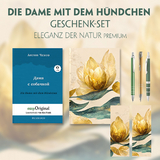 Die Dame mit dem H&uuml;ndchen Geschenkset (Buch mit Audio-Online) + Eleganz der Natur Schreibset Premium - Anton Pawlowitsch Tschechow