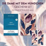 Die Dame mit dem H&uuml;ndchen Geschenkset (Buch mit Audio-Online) + Marmortr&auml;ume Schreibset Basics - Anton Pawlowitsch Tschechow