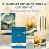 Petersburger Novellen Starter-Paket Geschenkset - 2 B&uuml;cher (mit Audio-Online) + Eleganz der Natur Schreibset Premium - Nikolai Wassiljewitsch Gogol