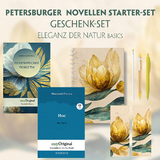 Petersburger Novellen Starter-Paket Geschenkset - 2 B&uuml;cher (mit Audio-Online) + Eleganz der Natur Schreibset Basics - Nikolai Wassiljewitsch Gogol