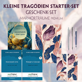 Kleine Trag&ouml;dien Starter-Paket Geschenkset - 3 B&uuml;cher (mit Audio-Online) + Marmortr&auml;ume Schreibset Premium - Alexander Puschkin