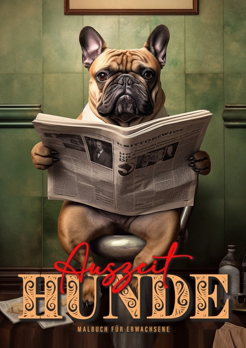 Auszeit Hunde Malbuch f&uuml;r Erwachsene - Monsoon Publishing, Musterst&uuml;ck Grafik