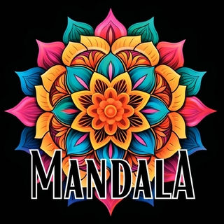 Black Midnight- Mandala / Schwarzes Mandala Malbuch