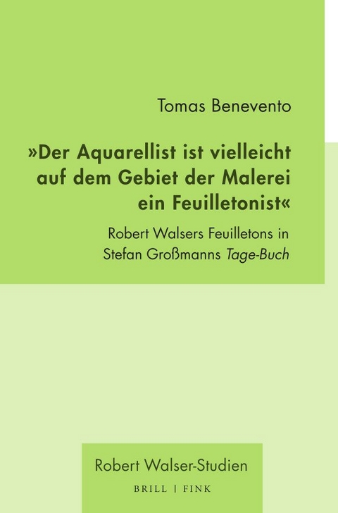 &bdquo;Der Aquarellist ist vielleicht auf dem Gebiet der Malerei ein Feuilletonist&ldquo; - Tomas Benevento