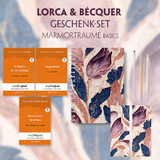 Lorca & B&eacute;cquer Geschenkset - 3 B&uuml;cher (mit Audio-Online) + Marmortr&auml;ume Schreibset Basics - Federico Garc&iacute;a Lorca, Gustavo Adolfo B&eacute;cquer