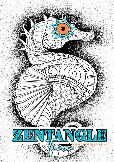 Zentangle Tiere Malbuch f&uuml;r Erwachsene - Monsoon Publishing, Musterst&uuml;ck Grafik