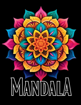 Schwarzes Mandala Malbuch