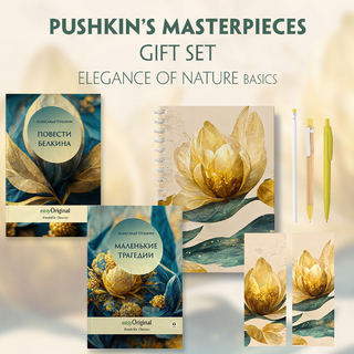 EasyOriginal Readable Classics / Alexander Pushkin's Masterpieces (with audio-online) Readable Classics Geschenkset + Eleganz der Natur Schreibset Basics
