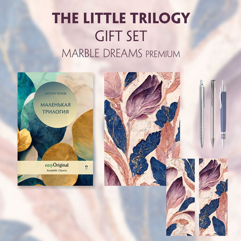 EasyOriginal Readable Classics / Die Kleine Trilogie (with audio-online) Readable Classics Geschenkset + Marmortr&auml;ume Schreibset Premium - Anton Tschechow