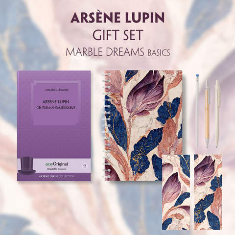 Ars&egrave;ne Lupin, gentleman-cambrioleur (with audio-online) Readable Classics Geschenkset + Marmortr&auml;ume Schreibset Basics - Maurice Leblanc