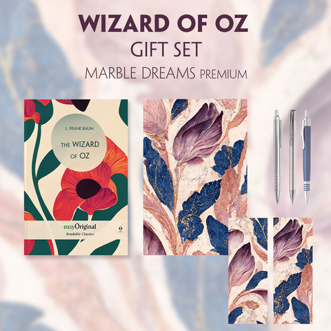 The Wizard of Oz (with audio-online) Readable Classics Geschenkset + Marmortr&auml;ume Schreibset Premium - L. Frank Baum