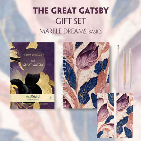 The Great Gatsby (with audio-online) Readable Classics Geschenkset + Marmortr&auml;ume Schreibset Basics - F. Scott Fitzgerald