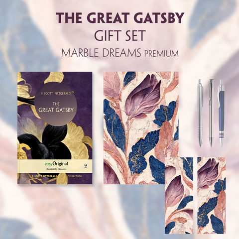 The Great Gatsby (with audio-online) Readable Classics Geschenkset + Marmortr&auml;ume Schreibset Premium - F. Scott Fitzgerald