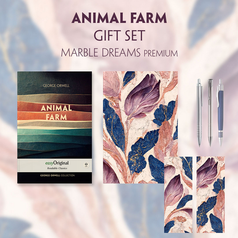 Animal Farm (with audio-online) Readable Classics Geschenkset + Marmortr&auml;ume Schreibset Premium - George Orwell