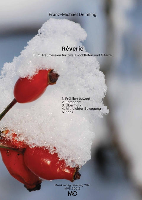 R&ecirc;verie - f&uuml;nf Tr&auml;umereien f&uuml;r zwei Blockfl&ouml;ten und Gitarre - 