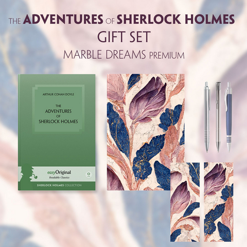 The Adventures of Sherlock Holmes (with audio-online) Readable Classics Geschenkset + Marmortr&auml;ume Schreibset Premium - Arthur Conan Doyle
