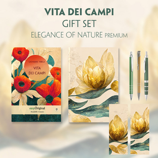 Vita dei campi (with audio-online) Readable Classics Geschenkset + Eleganz der Natur Schreibset Premium