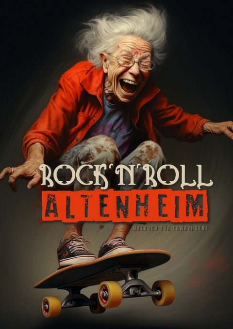 Rock&acute;n&acute;Roll Altenheim Malbuch f&uuml;r Erwachsene - Monsoon Publishing, Musterst&uuml;ck Grafik