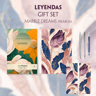 Leyendas (with audio-online) Readable Classics Geschenkset + Marmorträume Schreibset Premium