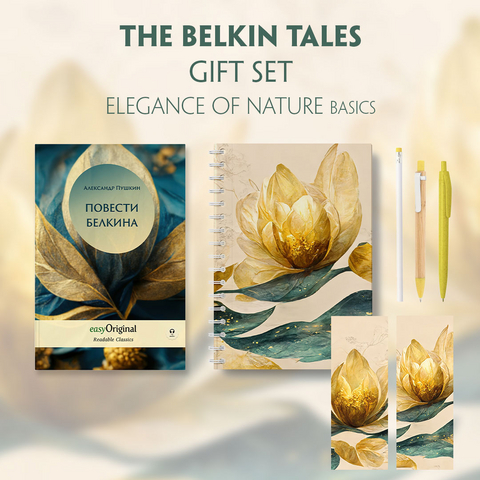 EasyOriginal Readable Classics / Erz&auml;hlungen Belkins (with audio-online) Readable Classics Geschenkset + Eleganz der Natur Schreibset Basics - Alexander Puschkin