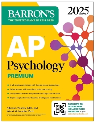 AP Psychology Premium, 2025: Prep Book with Practice Tests + Comprehensive Review + Online Practice - Allyson J. Weseley, Robert McEntarffer