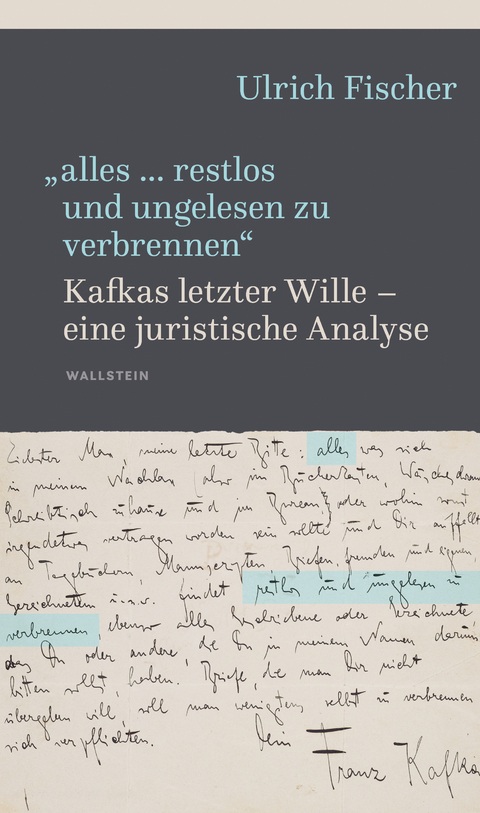 &raquo;alles &hellip; restlos und ungelesen zu verbrennen&laquo; - Ulrich Fischer