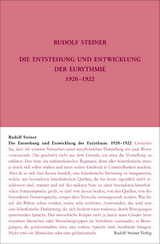 Die Entstehung und Entwicklung der Eurythmie 1920-1922 - Rudolf Steiner